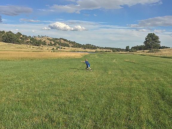 Hay and football field :)