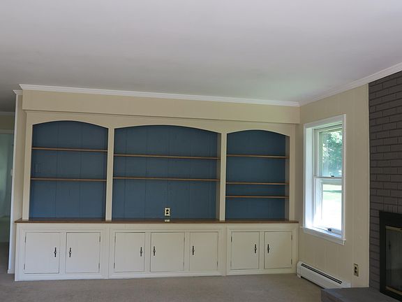 Living room built in bookcase