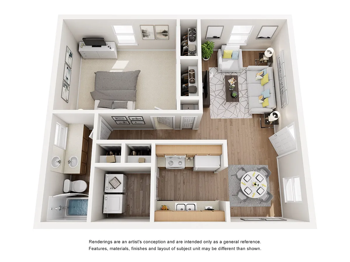 Floor plan One Bedroom One Bath