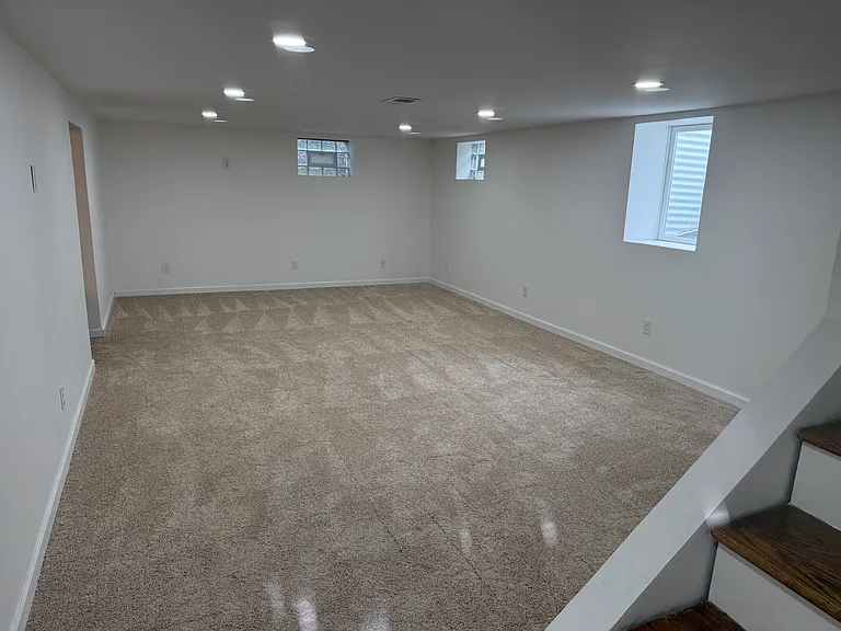 Newly renovated basement includes an egress window