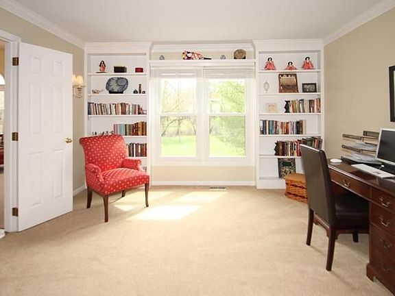 Study with bookcases