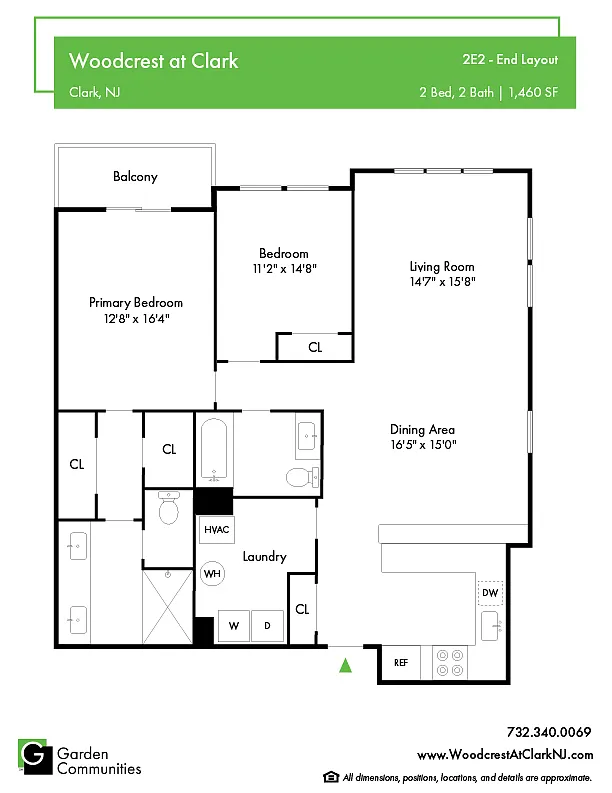 Floor plan $2.83/sq.ft. - 2E2 - End Layout