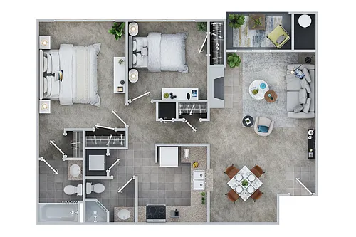 Floor plan Birch II Renovated