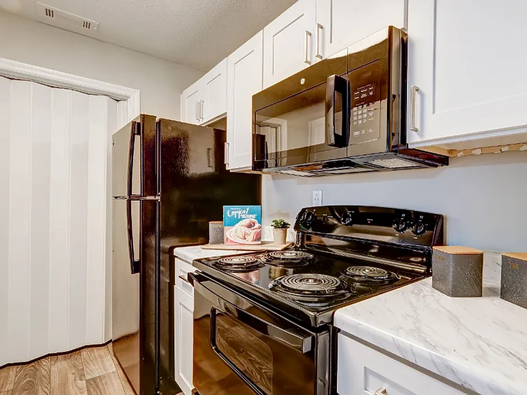 Kitchen with Black Appliances