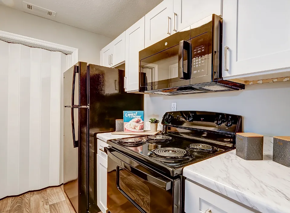 Kitchen with Black Appliances