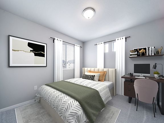 Second bedroom staged