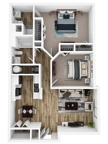 Floor plan 2x2 Renovated
