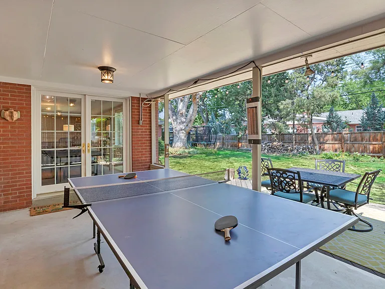 Covered Patio For Games, Dining Or Lounging