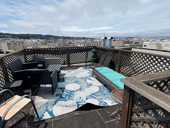 rooftop deck just outside your unit