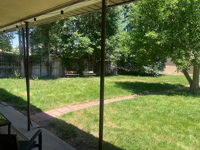 shared fenced backyard