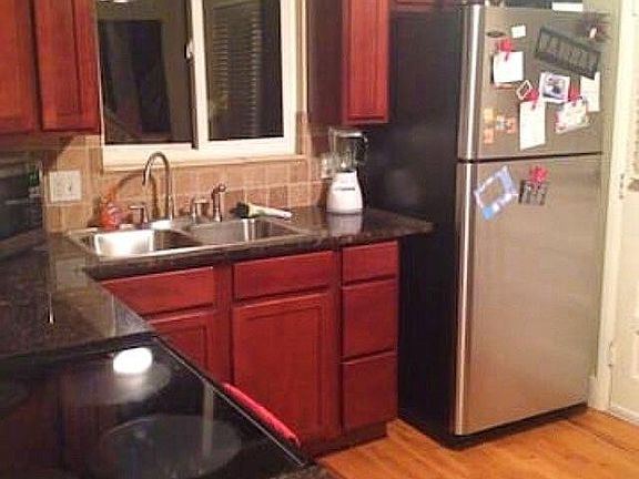 Kitchen with granite counters