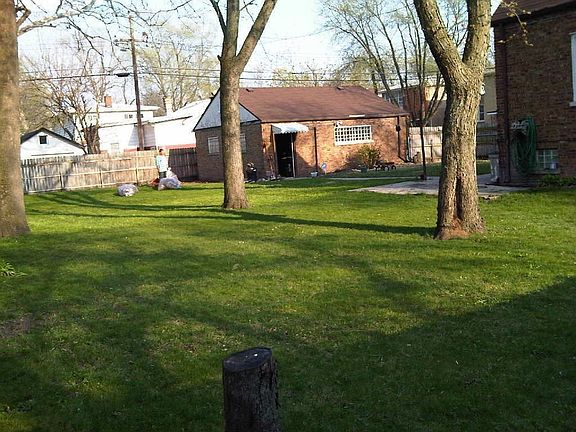 2 car brick garage w/ new glass block windows