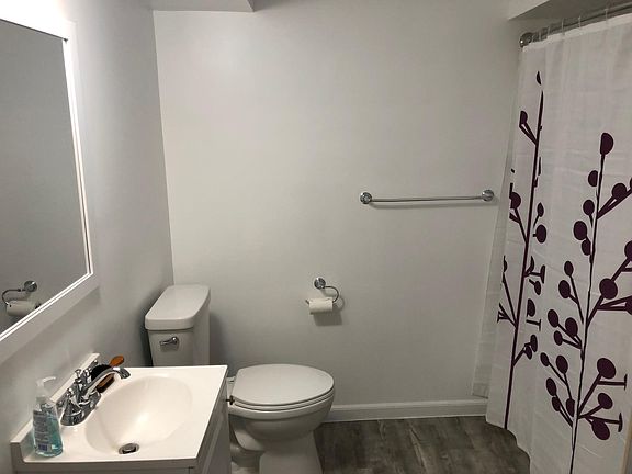 Full bathroom in basement.