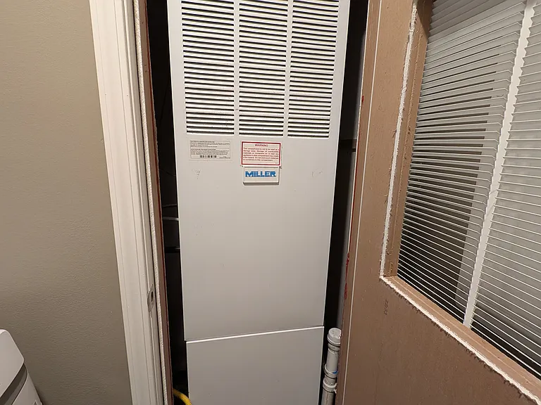 Furnace space with central air conditioning