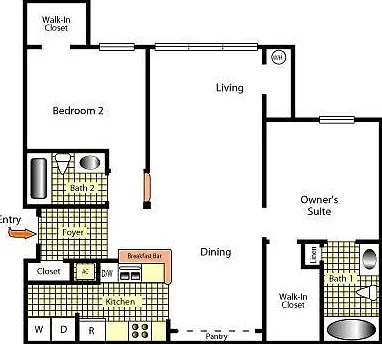 2/2 Floor Plan 2/2 Floor Plan