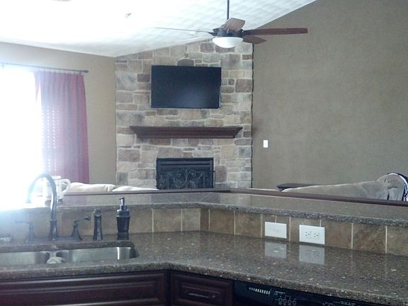 fire place (kitchen view)