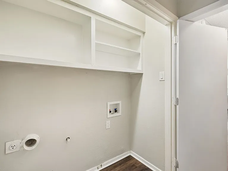 Hallway laundry area.