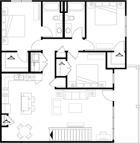 Floor plan 3 BR Grand Overlook