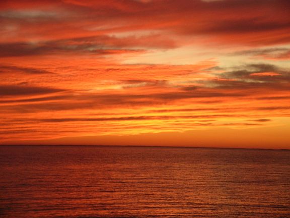 View from our home of sunset