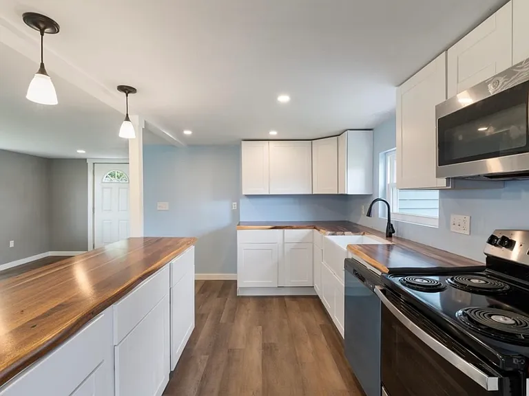 Kitchen with view to dining room