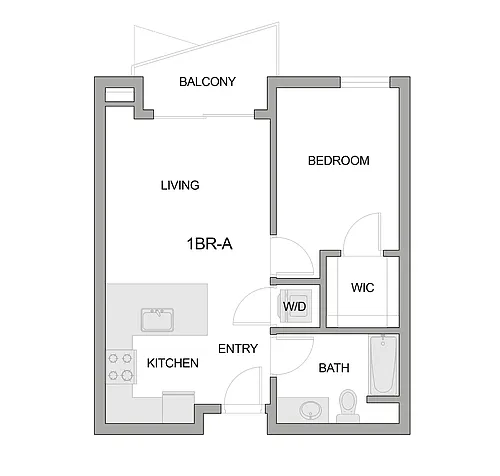Floor plan 1br-a