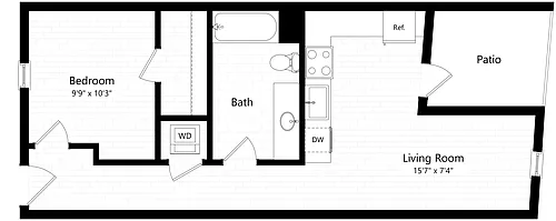 Floor plan A - 1X1