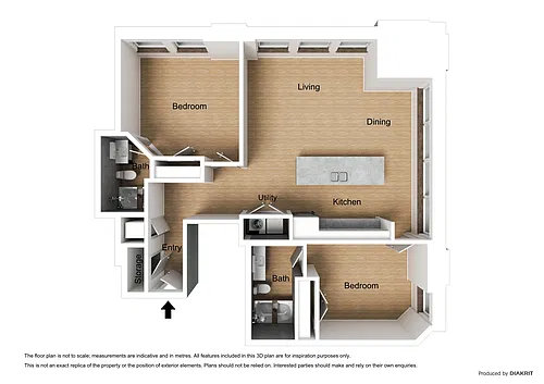 Floor plan Two Bedroom - A