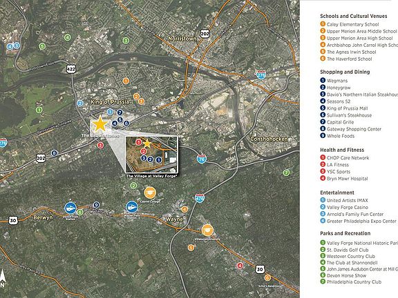 Location Area map with point of interests