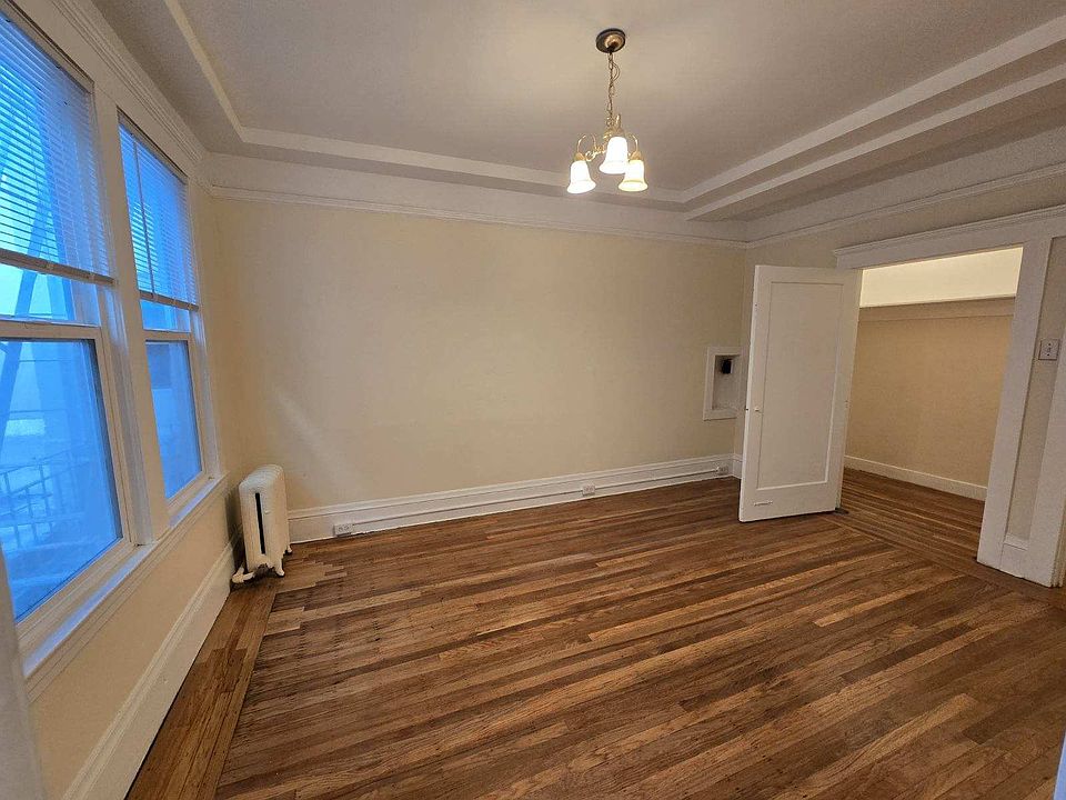 Living room with view of walk in closet