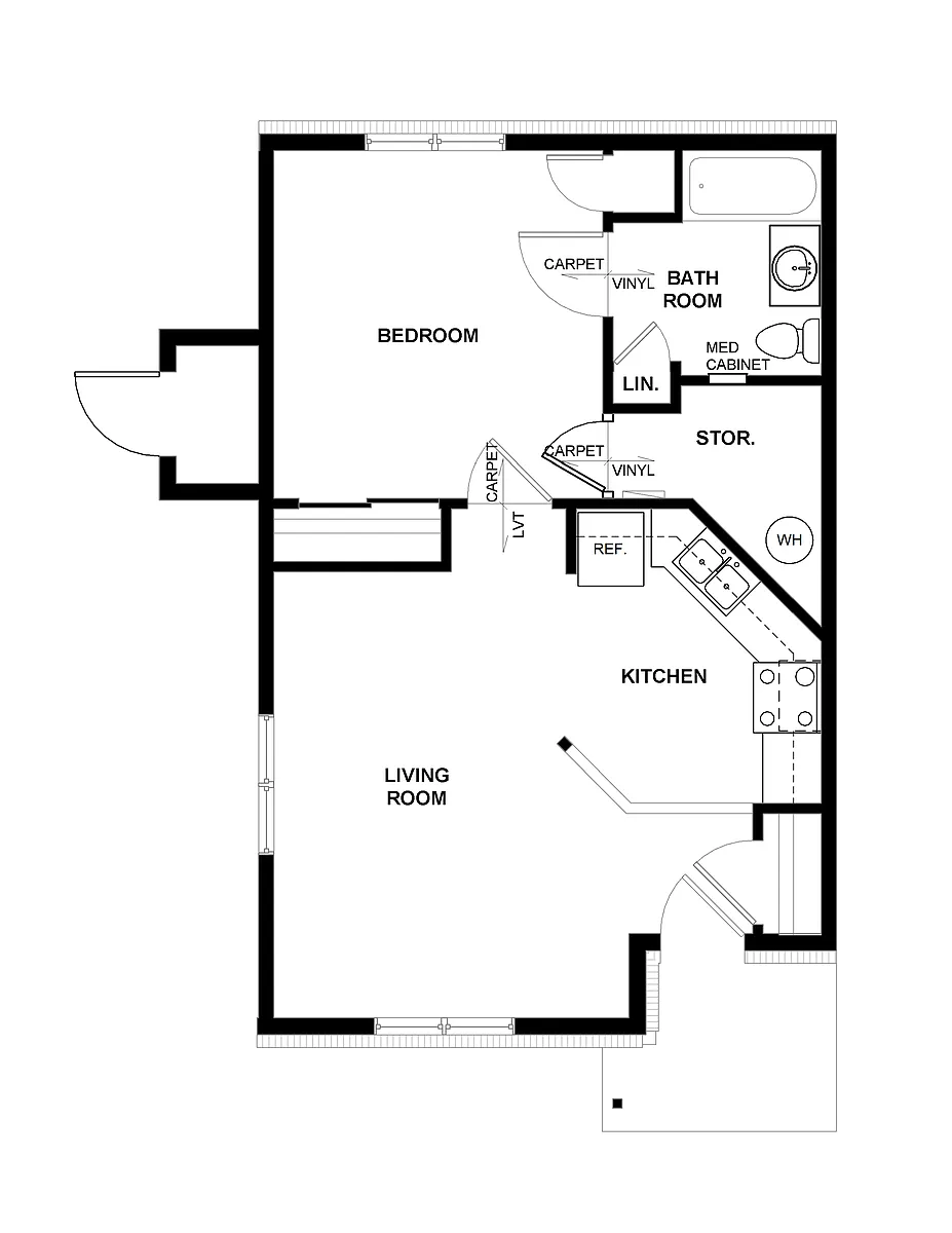 Floor plan 1 Bedroom
