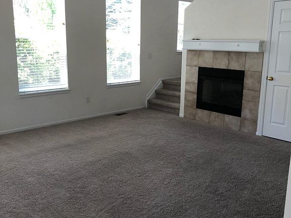 Living room with fireplace