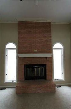 Floor to ceiling Fireplace