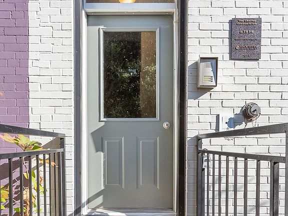 Main entrance to the building with intercom