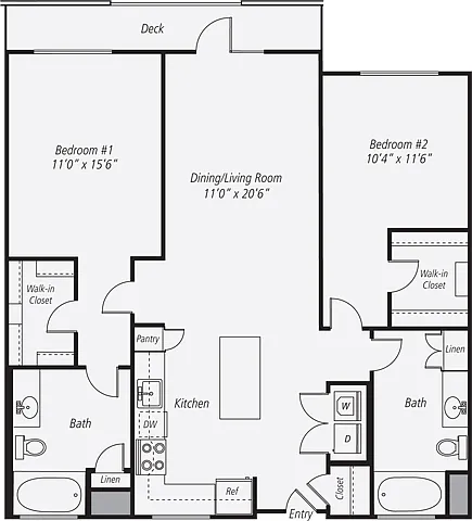Floor plan Furnished-f-B1-1170-deck