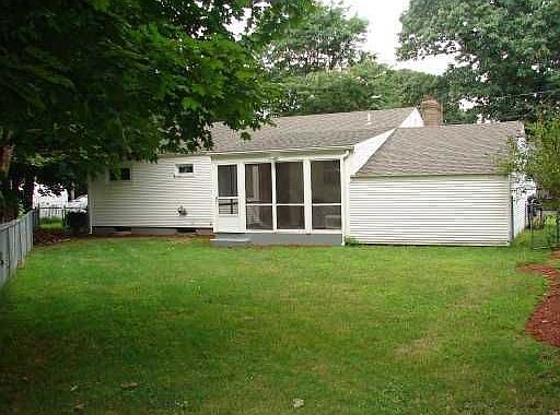 Back yard w/ screened porch