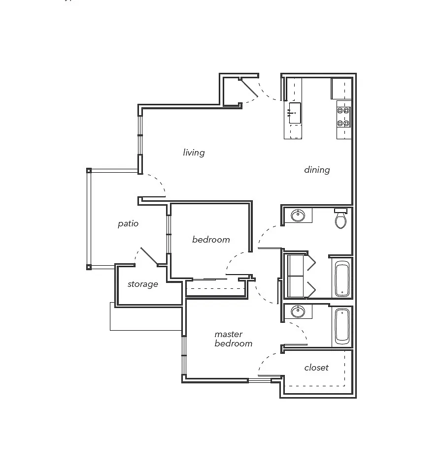 Floor plan Two-Bedroom