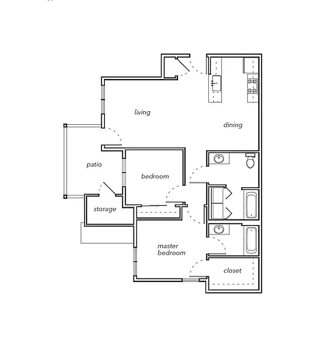 Floor plan Two-Bedroom