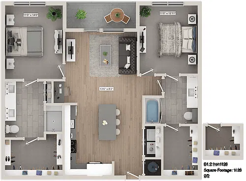 Floor plan B1A