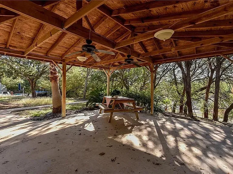 Inside view of the pergola