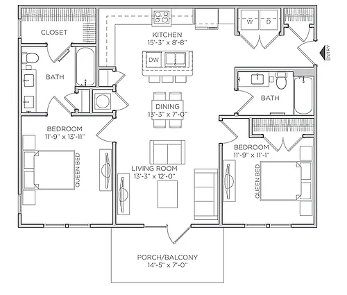 Floor plan Beech Carriage Home