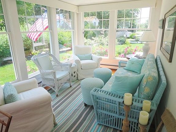 Coastal, seaside sunroom
