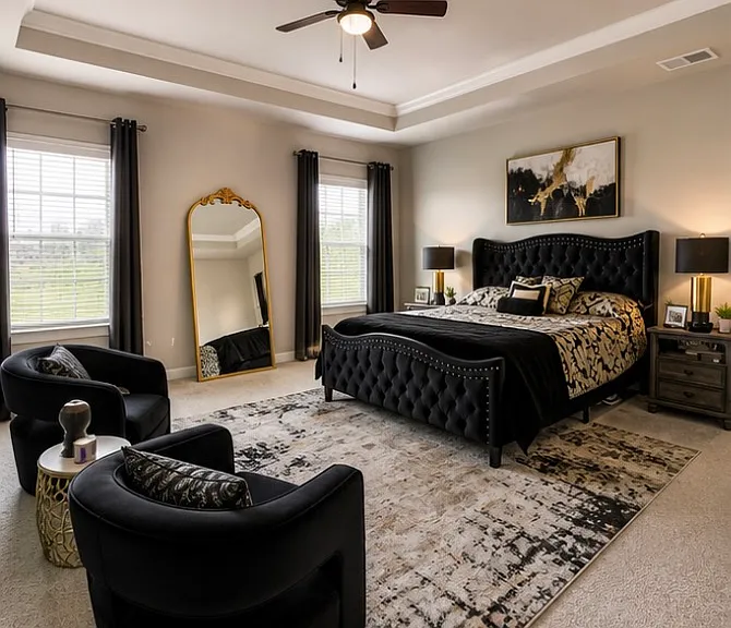 Owners retreat is massive with a spa shower, double vanity, private rest area, and massive walk in closet