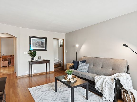 Alternate view of the living room with bright, sou