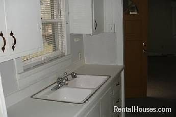 Kitchen; the open door is the