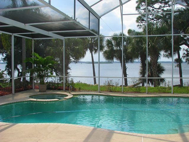 Screened pool with built in grill