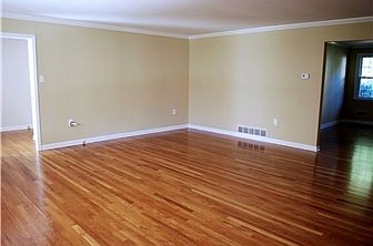 Lots of wall space in living room