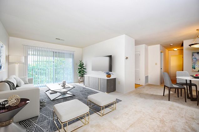 Living and dining room area