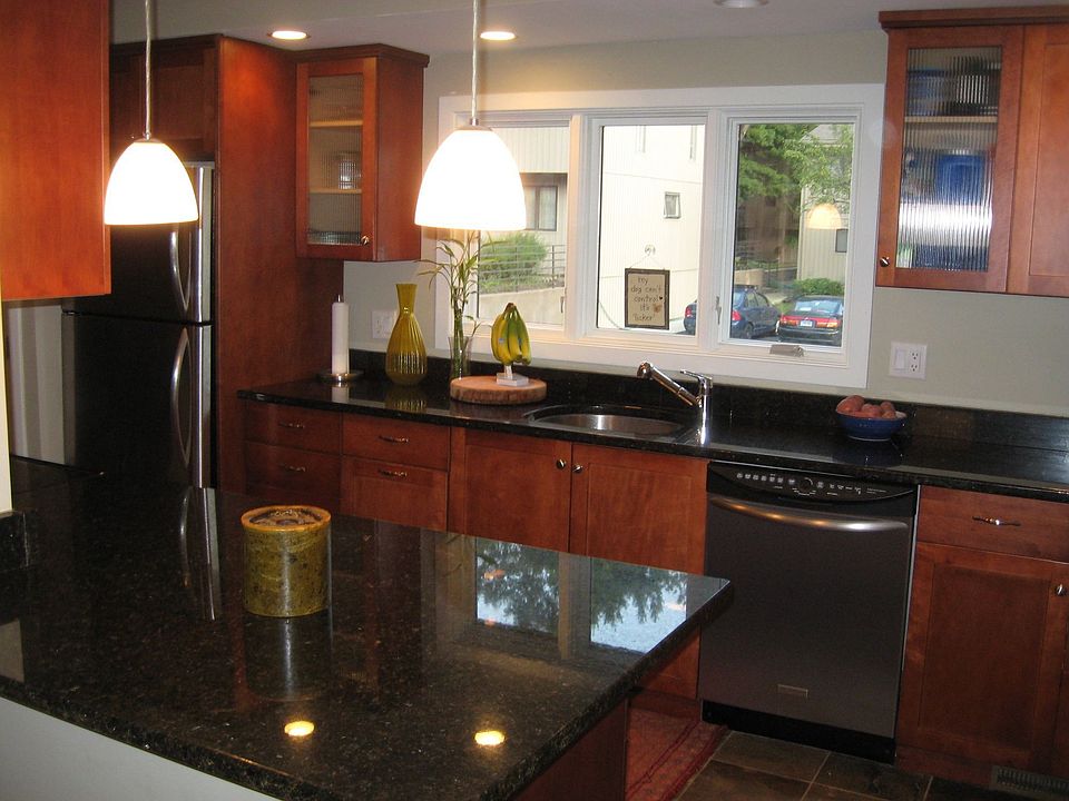 Stainless steel, granite counter