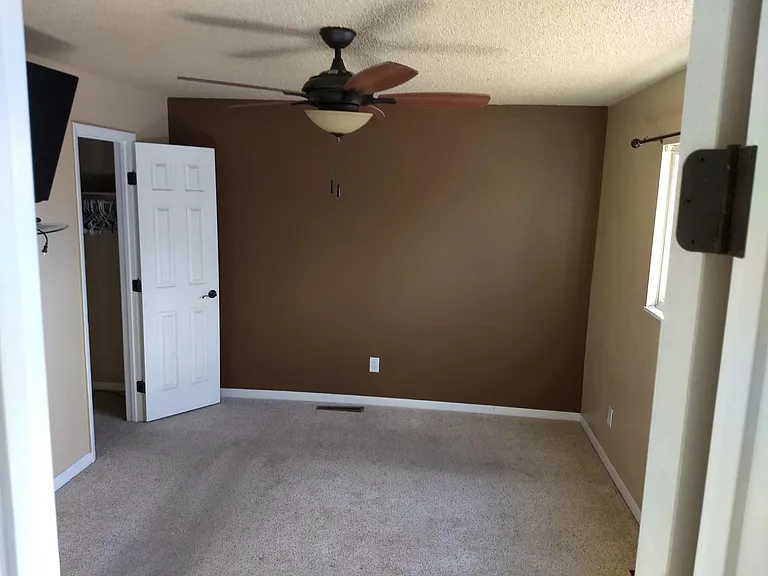 Master bedroom with walk-in closet