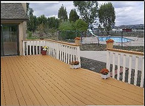 Large deck with great views